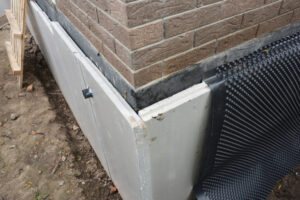 Trench around a basement's exterior